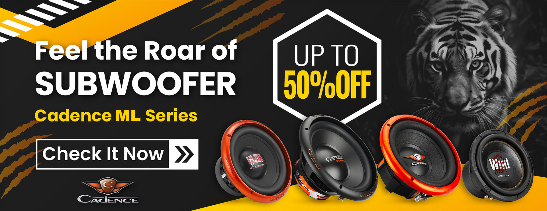 Fell the Roar of Subwoofer Cadence ML Series Up to 50%off