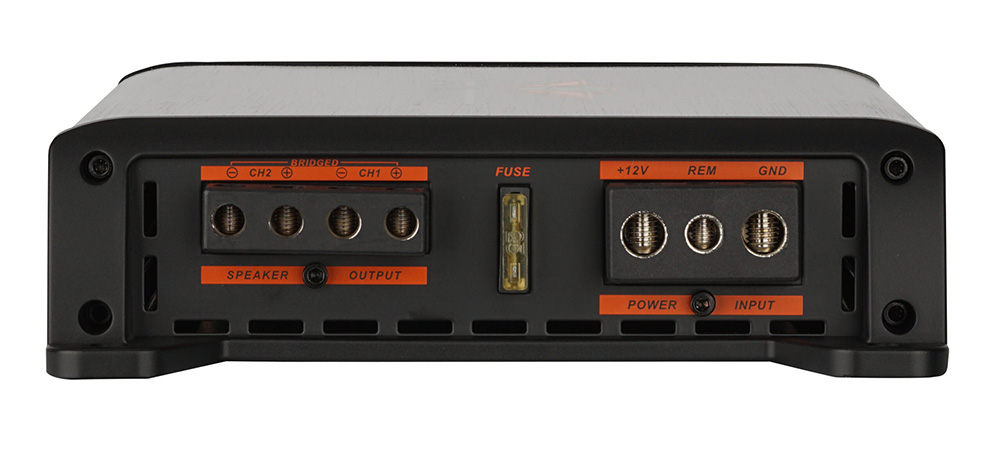 This image shows Q1202 Front Side which has Speaker Output, Fuses and Power Input.