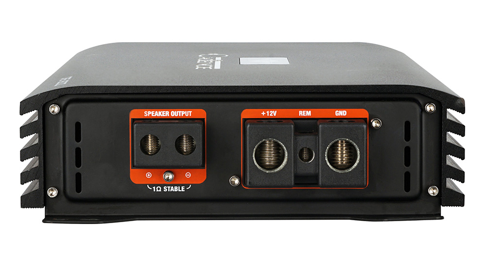 This image shows QRS1.1800D Front Side which has Speaker Output and Power Input.